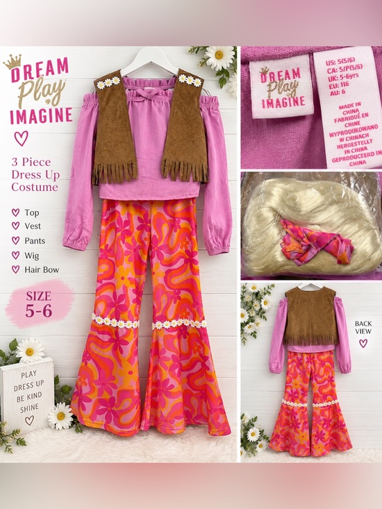 Dream play imagine Other - Dream Play Imagine Girls Groovy 70s Hippie Costume Size 5/6